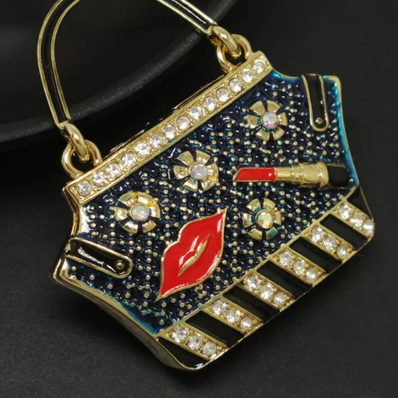 New BetseyJohnson Handbag Lipstick CrystalNecklace - Picture 4 of 6